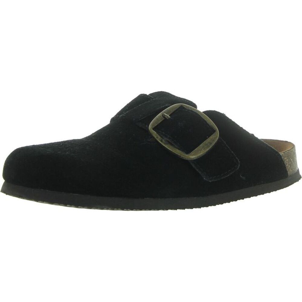 Black Suede Women's Slip-On Clogs